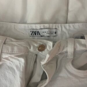 Zara Off-White Denim with Gold Accent